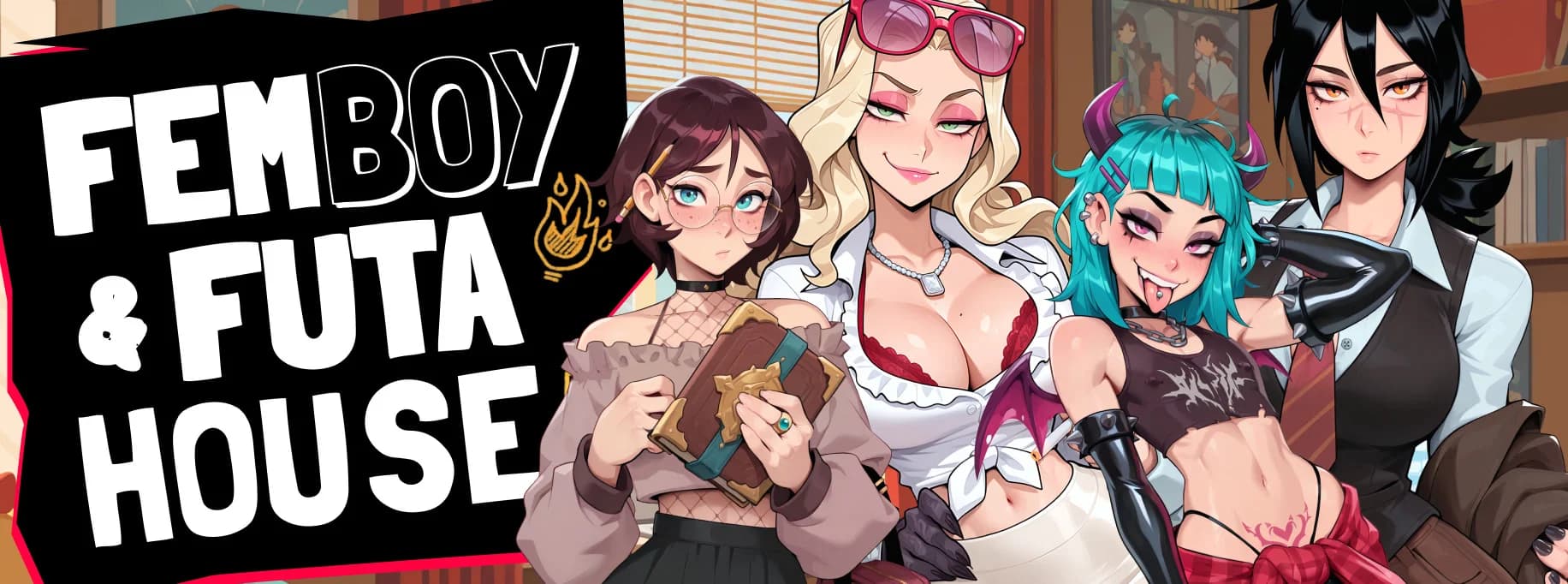 Femboy Futa House - Visual Novel hentai game thumbnail