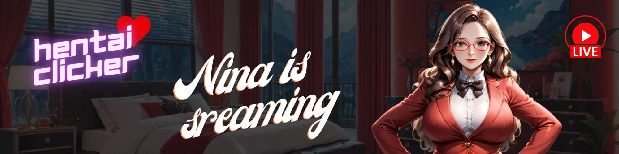 Hentai Clicker: Nina Is Streaming - Misc. hentai game screenshot